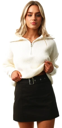 Saint Genies Black Belted Mini Skirt