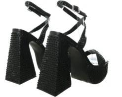 Public Desire Black Diamanté Open Toe Shoe -Cheap Drape Dresses Store 26529 3