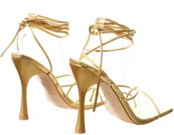 Public Desire Gold Imogen Lace Uppu Heels -Cheap Drape Dresses Store 26533 3