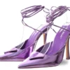 Public Desire Purple Mirror Vada Lace Up Heel