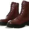 Lloyd & Pryce Maroon Terita Lace Up Boot