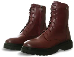 Lloyd & Pryce Maroon Terita Lace Up Boot