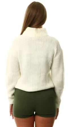 Parisian Khaki Military Button High Waisted Shorts -Cheap Drape Dresses Store 26683 3