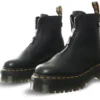 Dr. Martens Dr Martens Black Sendal Jetta Zipped Leather Platform Boots
