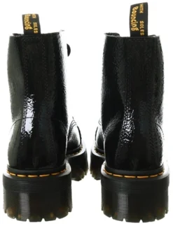 Dr. Martens Dr Martens Black Sinclair Distressed Patent Platform Boots -Cheap Drape Dresses Store 27027 2