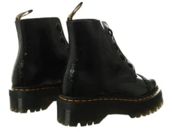 Dr. Martens Dr Martens Black Sinclair Distressed Patent Platform Boots -Cheap Drape Dresses Store 27027 3