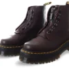 Dr. Martens Dr Martens Burgundy Milled Nappa Sinclair Leather Platform Boots