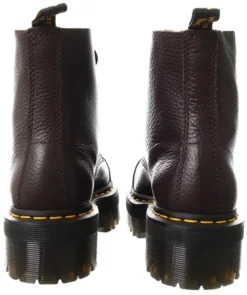 Dr. Martens Dr Martens Burgundy Milled Nappa Sinclair Leather Platform Boots -Cheap Drape Dresses Store 27028 2