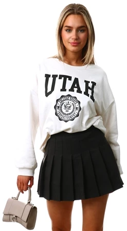 Saint Genies Black Mini Pleated Skort