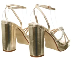 Dv8 Gold Ekin Su Heels -Cheap Drape Dresses Store 27341 3