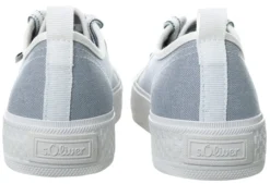 S.Oliver Soft Blue Lace Up Canvas Shoe -Cheap Drape Dresses Store 27408 2