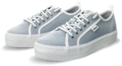 S.Oliver Soft Blue Lace Up Canvas Shoe