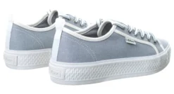 S.Oliver Soft Blue Lace Up Canvas Shoe -Cheap Drape Dresses Store 27408 3