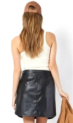 Noisy May Black Proof Short Coated Skirt -Cheap Drape Dresses Store 27560 3