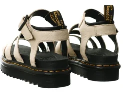 Dr. Martens Dr Martens Parchment Beige Pisa Blaire Leather Strap Sandals -Cheap Drape Dresses Store 27607 3