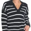Brave Soul Black Submarinea Stripe Knit Top