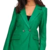 Only Aqua / Lush Meadow Papaya Faux Leather Blazer