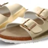 Xti Gold Buckle Double Strap Sandal