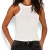 Noisy May Bright White Maya Ribbed Tank Top