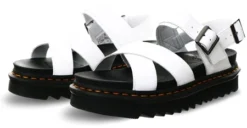 Dr. Martens Dr Martens White Hydro Leather Voss Ii Leather Strap Sandals