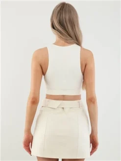 Saint Genies Cream Sybil Cargo Skirt -Cheap Drape Dresses Store 27802 3