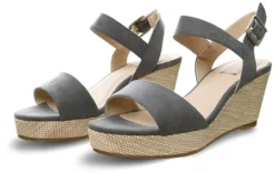 S.Oliver Blue / Cream Wedge Sandal