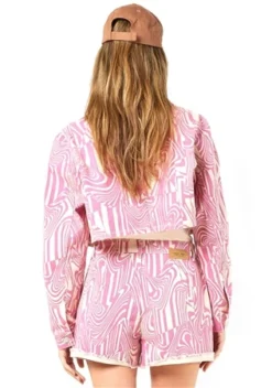 Noisy May Brazzilian Sand Drew High Waisted Printet Denim Shorts -Cheap Drape Dresses Store 27851 3