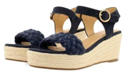Bull Boxer Blue / Cream Espadrilles Wedge Sandal