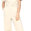 Only Ecru / Stone Angie Short Sleeve Jumpsuit