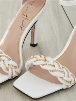 Una Healy White Piano Key Sweet Emotions Heels -Cheap Drape Dresses Store 28110 2