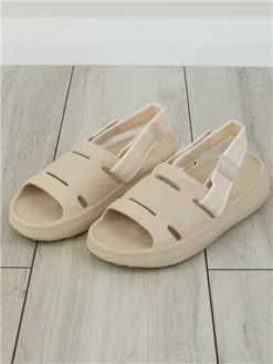 Mustang Beige Slip On Rubber Sandal