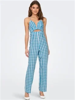 Neon & Nylon Cloud Dance / Horizon Blue Macy Hatler Neck Jumpsuit With Cut Out -Cheap Drape Dresses Store 28194 2