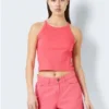 Noisy May Sun Kissed Coral Smiley Normal Waist Denim Shorts