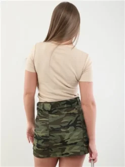 Saint Genies Camo Cargo Skirt -Cheap Drape Dresses Store 28215 3