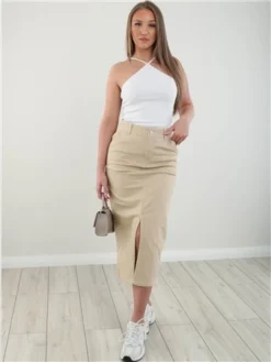 Veromoda Cream / Irish Cream Wild Lucky Hr Long Skirt -Cheap Drape Dresses Store 28221 2
