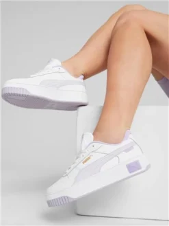 Puma White - Spring Lavender - Gold Carina Street Sneakers -Cheap Drape Dresses Store 28229 3