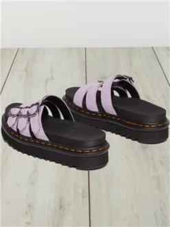 Dr. Martens Dr Martens Lilac Blaire Flower Buckle Milled Nappa Slide Sandals 6 Dr. Martens Dr Martens Lilac Blaire Flower Buckle Milled Nappa Slide Sandals -Cheap Drape Dresses Store 28287 2