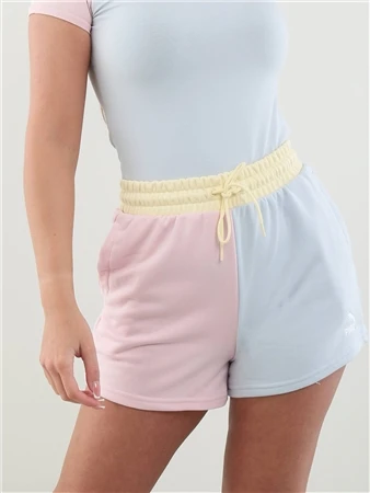 Puma Arctic Ice-Chalk Pink Classics Block High Shorts 2 Puma Arctic Ice-Chalk Pink Classics Block High Shorts - Image 2