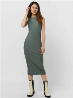 Veromoda Green / Laurel Wreath Lavender Long Dress -Cheap Drape Dresses Store 28360 2