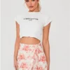 Saint Genies Cream / Orange Floral Wrap Mini Skirt