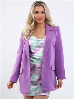 Only Purple / Dewberry Lana Long Blazer
