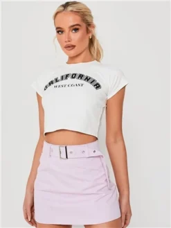 Saint Genies Lilac Cargo Skirt