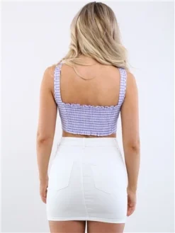 Veromoda White / Snow White Wild Seven Mid Rise Denim Skirt -Cheap Drape Dresses Store 28496 3