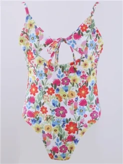Missy Empire Floral Tie Front Cut Out Swimsuit 7 Missy Empire Floral Tie Front Cut Out Swimsuit -Cheap Drape Dresses Store 28516 3