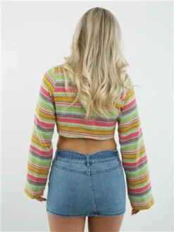 Saint Genies Multi Tie Front Crochet Top -Cheap Drape Dresses Store 28526 3