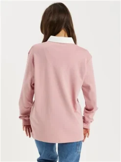 Harper & Lewis Dusty Pink / Mint / Cream Cassia Rugby Polo Top -Cheap Drape Dresses Store 28541 3