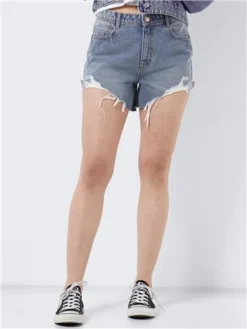 Noisy May Medium Blue Denim Drew Festival Shorts 6 Noisy May Medium Blue Denim Drew Festival Shorts -Cheap Drape Dresses Store 28561 2