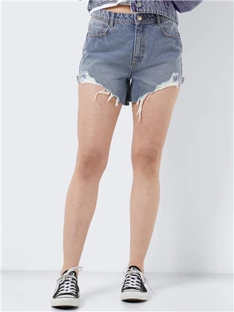 Noisy May Medium Blue Denim Drew Festival Shorts 3 Noisy May Medium Blue Denim Drew Festival Shorts - Image 3