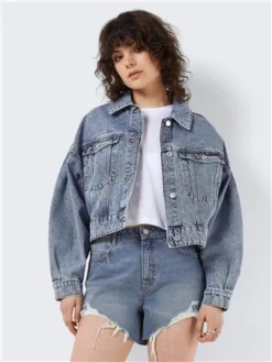 Noisy May Medium Blue Denim Drew Festival Shorts