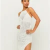 Tally Weijl White Crochet Long Dress